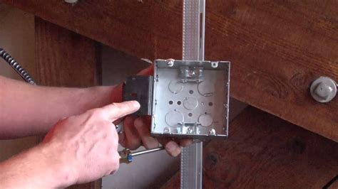 add junction box between studs|drywall junction box installation.